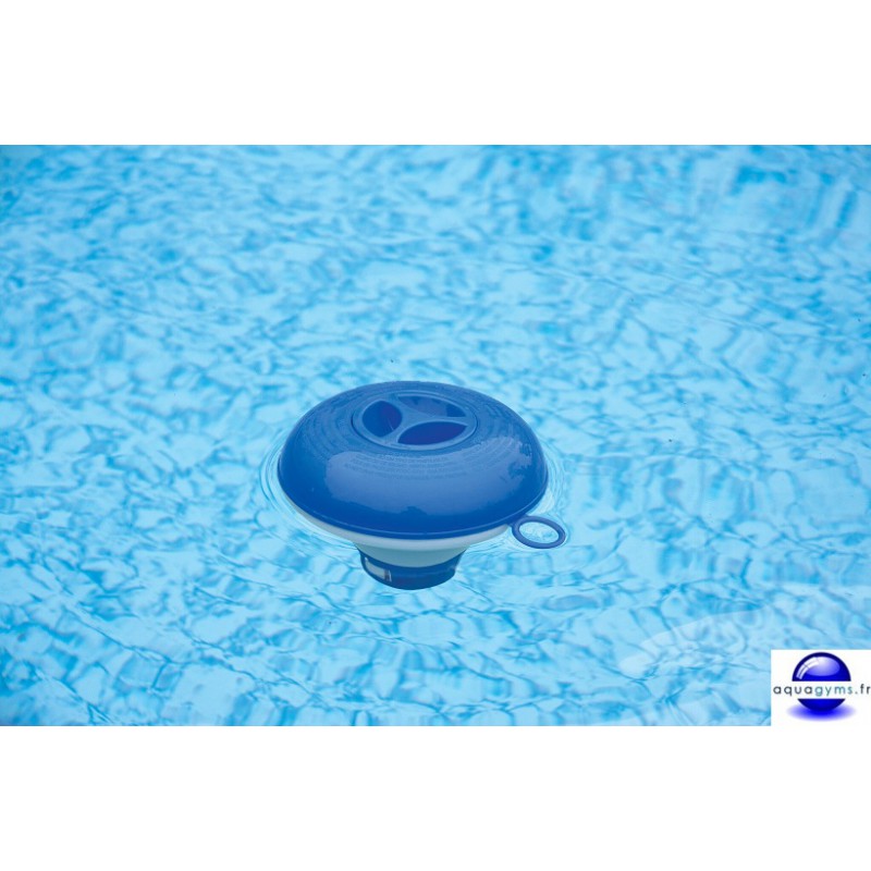 Zeako Doseur de chlore flottant avec thermomètre pour piscine intérieure et  extérieure 15,2 cm