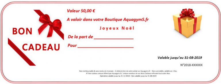 Bon Cadeau ! 10€, 15€, 20€ …. 100 € ! Un Noël sportif avec AquagymS.fr ...